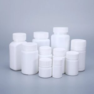 HDPE plastic bottles for pharmaceutical powder tablets with capacity of 20ml - 200ml