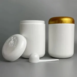 HDPE plastic jar for storing powdered food; capacity 300ml - 2000ml