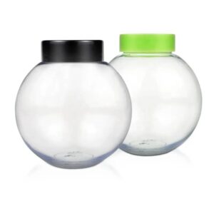 Round shaped pet plastic food jar; capacity 200ml - 500ml