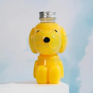 Dog-shaped pet food jar; capacity 350ml
