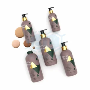 Tall Round PET Shampoo & Shower Gel Bottle; Capacity 1000ml