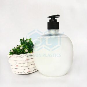 Transparent Round PET Cosmetic Bottles, 500ml – 1000ml