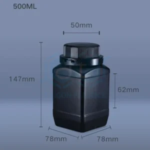 HDPE plastic bottles for agricultural chemicals; capacity 700ml - 3000ml