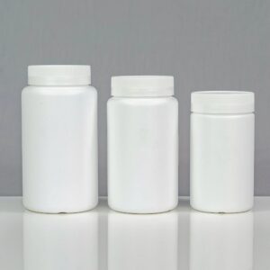 Round HDPE Plastic Bottle for Tablets; Capacity 150ml – 500ml