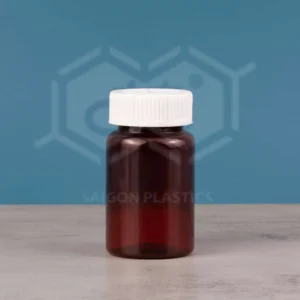 100ml brown PET plastic bottle