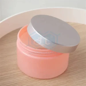 Single layer cosmetic jar with electroplated PET plastic cap; capacity 200ml - 500ml