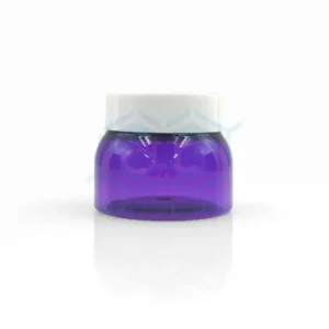 Short round cylindrical PET plastic cosmetic jar; capacity 150ml - 1000ml
