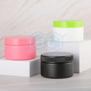 Round PP plastic cosmetic jar; capacity 100ml - 500ml