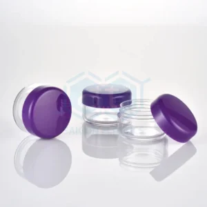 Mini pet plastic cosmetic jars - Eye cream and lipstick jars; capacity 10ml - 100ml