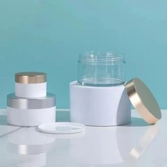 PET Cream Jars with Electroplated Plastic Lids (300ml – 1000ml)