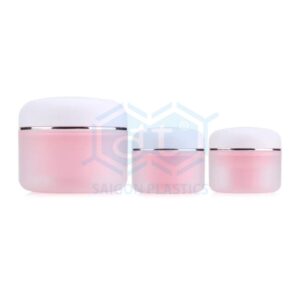 High quality PP plastic jar with plated rim; capacity 50ml - 300ml